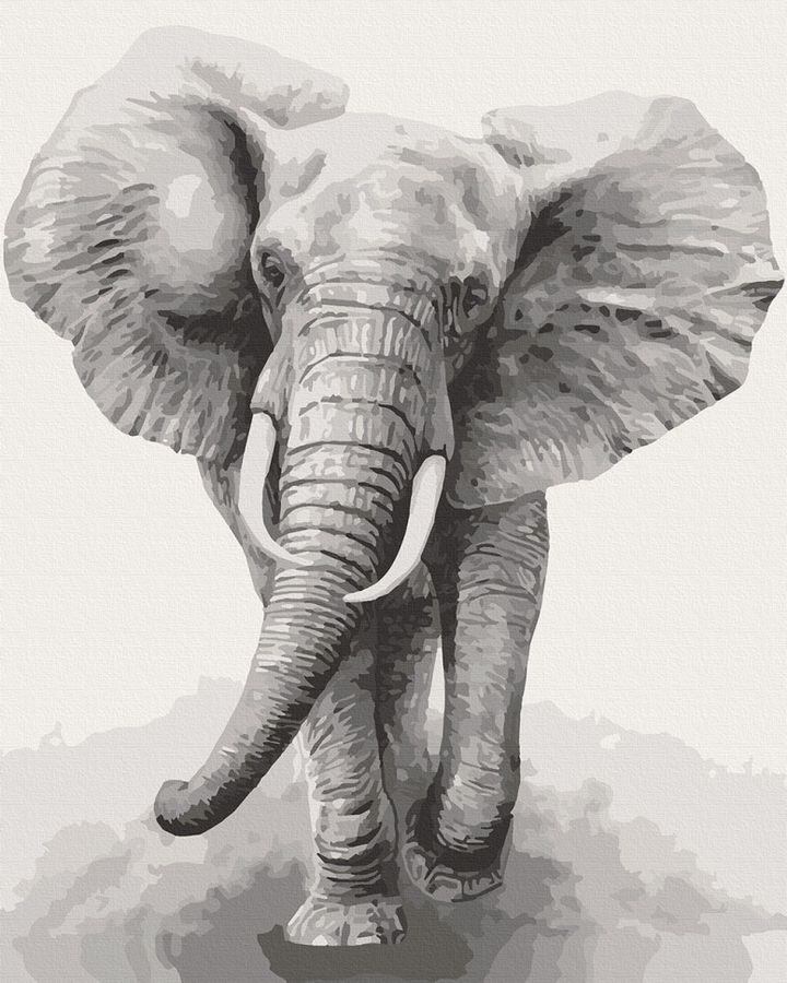 Картина за номерами "Африканський слон" 40*50 см