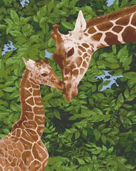 Картина за номерами "Жирафеня з мамою" 40*50 см
