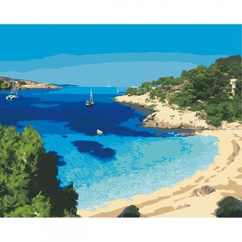 Картина за номерами "Блакитна лагуна. Кіпр" 40*50 см