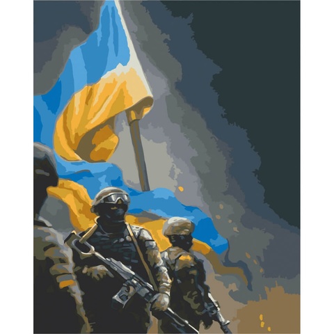 Картина за номерами "Українські воїни" 40*50 см