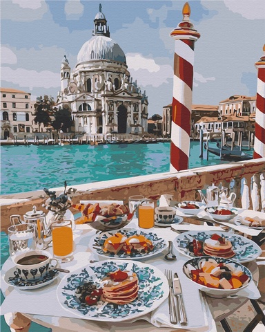 Картина за номерами "Сніданок у Венеції" 40х50 см