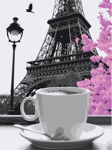 Картина за номерами "Кава в Парижі" 40*50 см