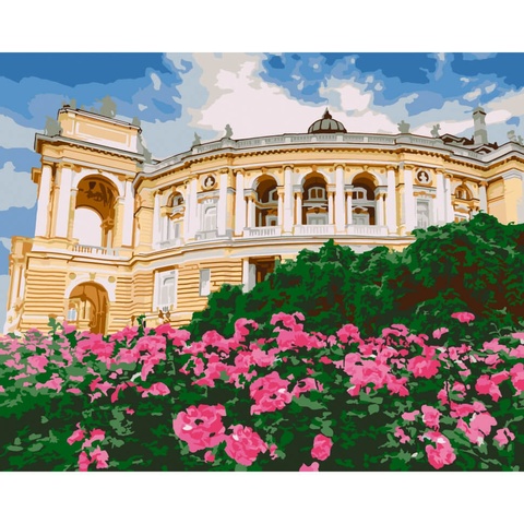 Картина за номерами "Одеса. Оперний театр" 40х50 см