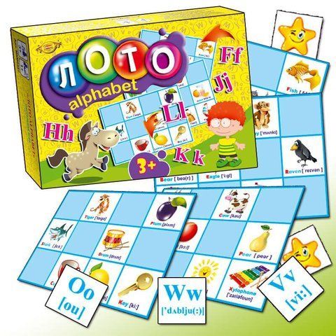 Лото ALPHABET. Вивчаємо англійську