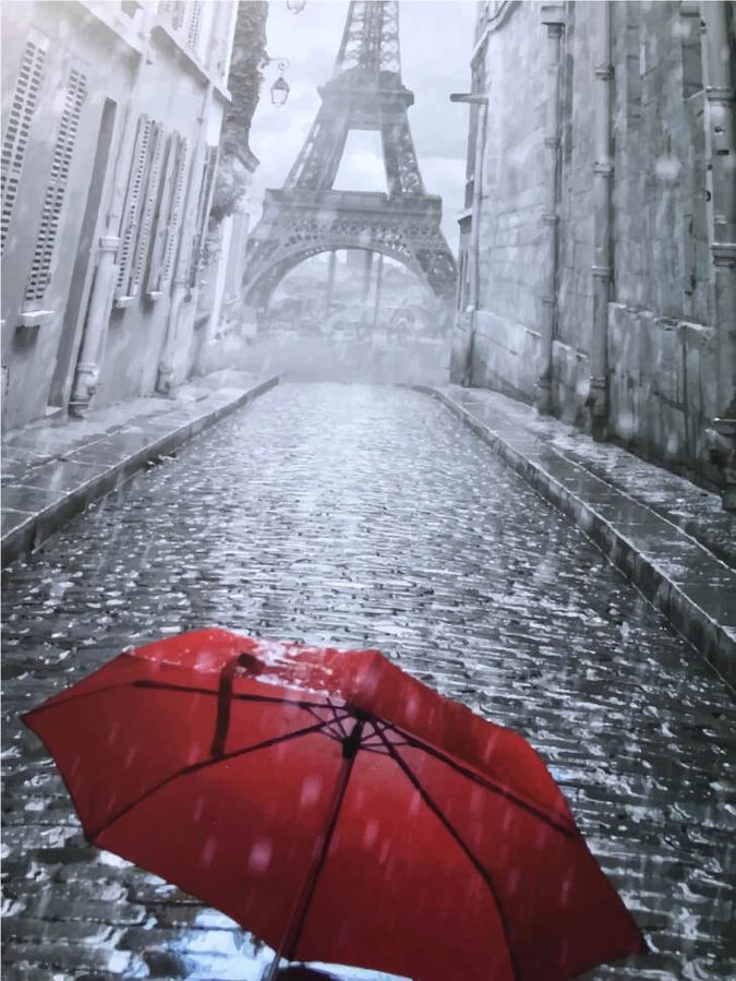 Картина за номерами "Парасолька в Парижі" 40*50 см