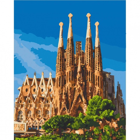 Картина за номерами "Саґрада Фамілія. Барселона" 40*50 см