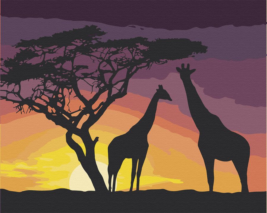 Картина за номерами "Африка перед сном" 40*50 см