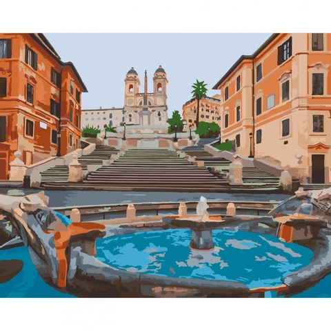 Картина за номерами "Площа Іспанії. Рим" 40х50 см