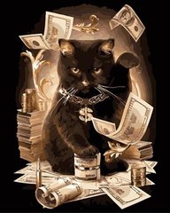 Картина за номерами "Заможний кіт" 40*50 см